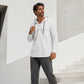 Camicia con cappuccio da uomo a maniche lunghe casual