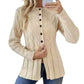 Cardigan da donna a trecce con bottoni