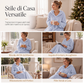 Abito da lounge casual in peluche con cappuccio da donna