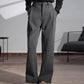 Pantaloni casual a gamba dritta in tinta unita