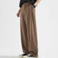 Pantaloni casual a gamba dritta in tinta unita