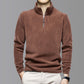 Top stilati da uomo con mezza zip e maniche lunghe