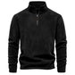 Top stilati da uomo con mezza zip e maniche lunghe
