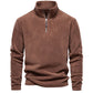 Top stilati da uomo con mezza zip e maniche lunghe