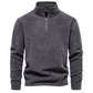 Top stilati da uomo con mezza zip e maniche lunghe