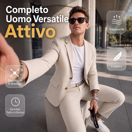 Abito da lavoro elasticizzato versatile da uomo