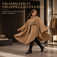 Cappotto a mantella elegante da donna con colletto alto