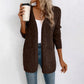 Cardigan lavorato a maglia da donna casual con apertura frontale