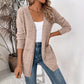 Cardigan lavorato a maglia da donna casual con apertura frontale