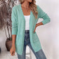 Cardigan lavorato a maglia da donna casual con apertura frontale