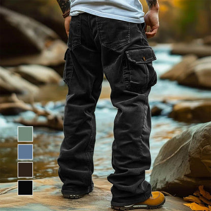 Pantaloni cargo casual da uomo con tasche