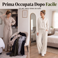 Completo da donna composto da top comodo e pantaloni a gamba larga