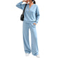 Completo da donna composto da top comodo e pantaloni a gamba larga