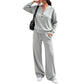 Completo da donna composto da top comodo e pantaloni a gamba larga