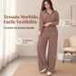 Tuta intera da donna con camicia che definisce la vita