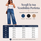 Gonna a strati per donna su jeans di denim