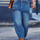 Gonna a strati per donna su jeans di denim