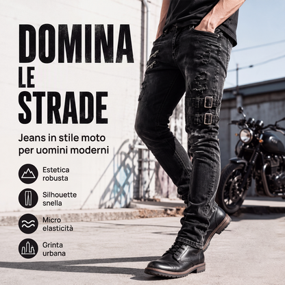 Jeans strappati slim fit da uomo