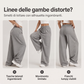 Pantaloni a gamba larga con coulisse e vita alta da donna