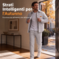 Completo casual da uomo due pezzi: giacca e pantaloni in tessuto a nido d'ape
