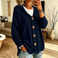 Cardigan con cappuccio casual da donna