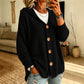 Cardigan con cappuccio casual da donna