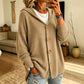 Cardigan con cappuccio casual da donna
