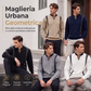 Felpa pullover casual da uomo a maniche lunghe