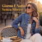 🔥SCONTO DEL 50%! 👚Giacca di jeans da donna vintage con bottoni simmetrici