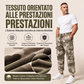Pantaloni cargo sportivi da uomo mimetici con coulisse