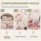 Borsa tote in tela con grande capacità e tasche multiple