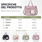 Borsa tote in tela con grande capacità e tasche multiple