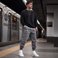 Pantaloni cargo casual da uomo a taglio largo