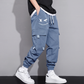 Pantaloni cargo casual da uomo a taglio largo