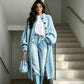 Cappotto lungo da donna in maglia grossa