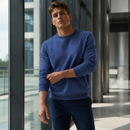 Felpa da uomo casual classica girocollo