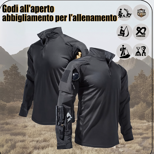 Abbigliamento sportivo outdoor resistente con tasche multiple