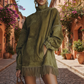 【S-3XL】💖Abito a maniche lunghe con frange