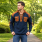 Felpa con cappuccio da uomo in maglia waffle casual