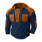 Felpa con cappuccio da uomo in maglia waffle casual