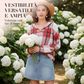 Camicie da donna a quadri con cappuccio, maniche lunghe, coulisse e scollo a V