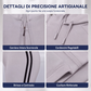 Set felpa con zip e pantaloni a righe da donna