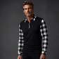 Camicia casual da uomo a maniche lunghe con mezza zip