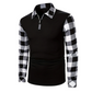 Camicia casual da uomo a maniche lunghe con mezza zip
