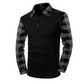 Camicia casual da uomo a maniche lunghe con mezza zip