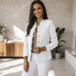 Blazer da donna elegante aderente con bottoni dorati
