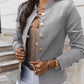 Blazer da donna elegante aderente con bottoni dorati