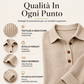 🔥SCONTO DEL 50%! 👚Top Henley a manica lunga in tessuto waffle da donna