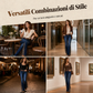 👖SCONTO DEL 50%! 🔥Jeans a zampa da donna retrò con stampa bohémien