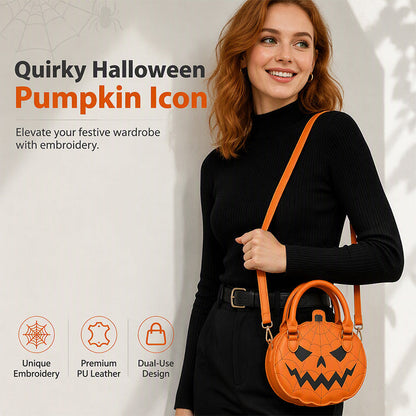 🔥SCONTO DEL 50%! 👜Graziosa borsa a mano a forma di zucca di Halloween